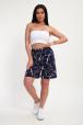 Шорты женские из кулирки Цветник синий макси