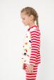 Пижама детская из джемпера и брюк без манжет из интерлока Сафари красный полоса