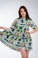 Платье женское из кулирки Бохо цитрусовый микс