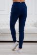 Брюки женские из джинсы с высокой посадкой темно-синий