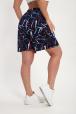 Шорты женские из кулирки Цветник синий