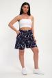 Шорты женские из кулирки Цветник синий