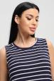 Майка женская из вискозы полоса синий