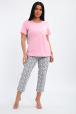 Пижама женская кор. рукав бриджи Today луна