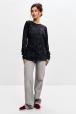 Лонгслив женский из кулирки чёрный макси