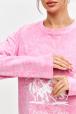 Лонгслив женский из кулирки оверсайз розовый макси