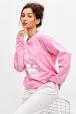Лонгслив женский из кулирки оверсайз розовый макси