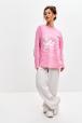 Лонгслив женский из кулирки оверсайз розовый макси