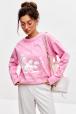 Лонгслив женский из кулирки оверсайз розовый макси
