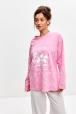 Лонгслив женский из кулирки оверсайз розовый макси