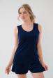 Пижама женская "Сима" из майки и шорт из вискозы коллекция "Лотос",темно-синий