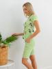 Пижама женская из футболки и бридж из кулирки Локки зеленый