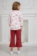 Пижама детская из футера Катя бордо